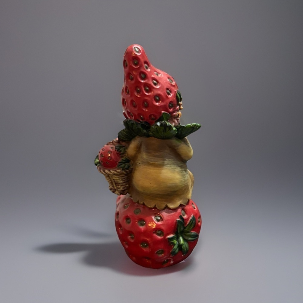 Strawberry Fairy Figurine 4” whimsical resin figure - Picture 3 of 4